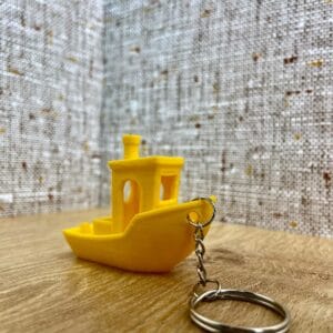 Sarı 3D baskı tekne anahtarlık