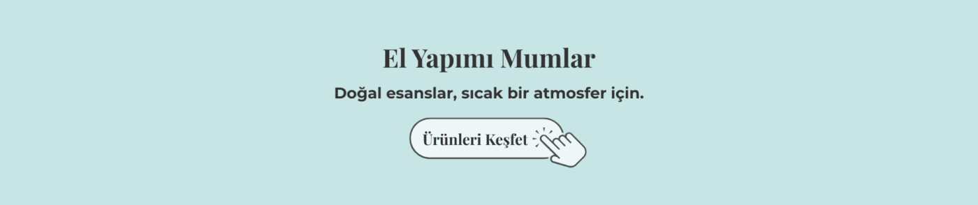 El yapımı mumlar, sıcak atmosfer.