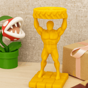 3D baskı güçlü adam figürü dekoratif masaüstü koleksiyon objesi