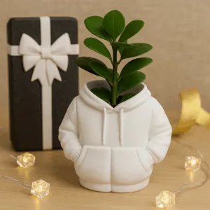 3D Baskı Hoodie Saksı – Modern Dekoratif Obje