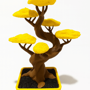 Dekoratif 3D baskı bonsai ağaç – modern masa üstü tasarım