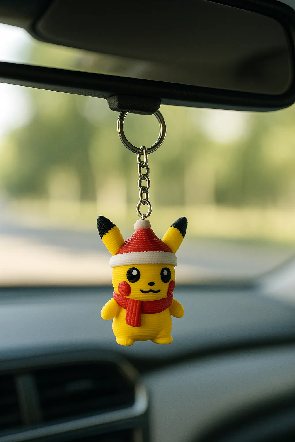 3D Baskı Pikachu Yılbaşı Temalı Anahtarlık