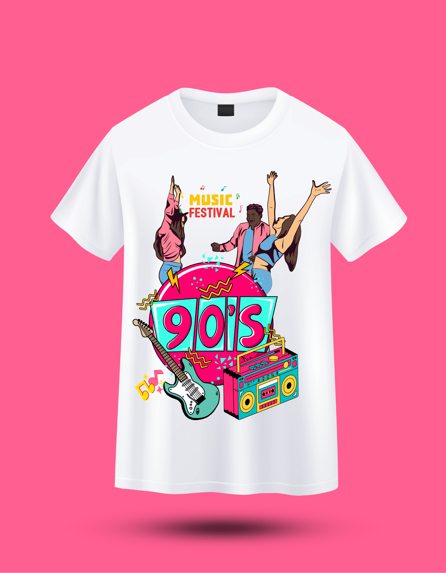 90’lar Müzik Festivali Tişört – Retro enerjisini tarzına taşı
